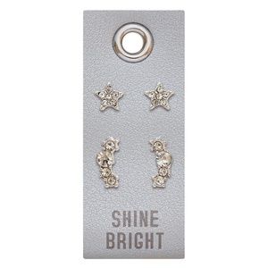 Santa Barbara Design Studio Silver Stud Earrings - Shine Bright